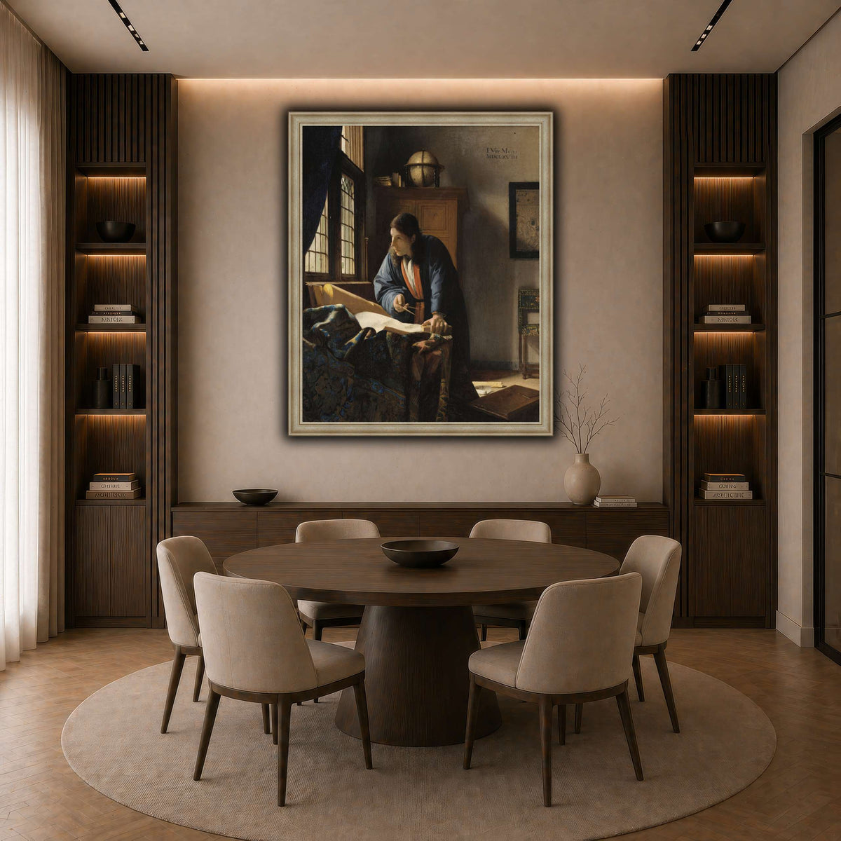 Johannes_Vermeer_-_The_Geographer dark neutral-dining room