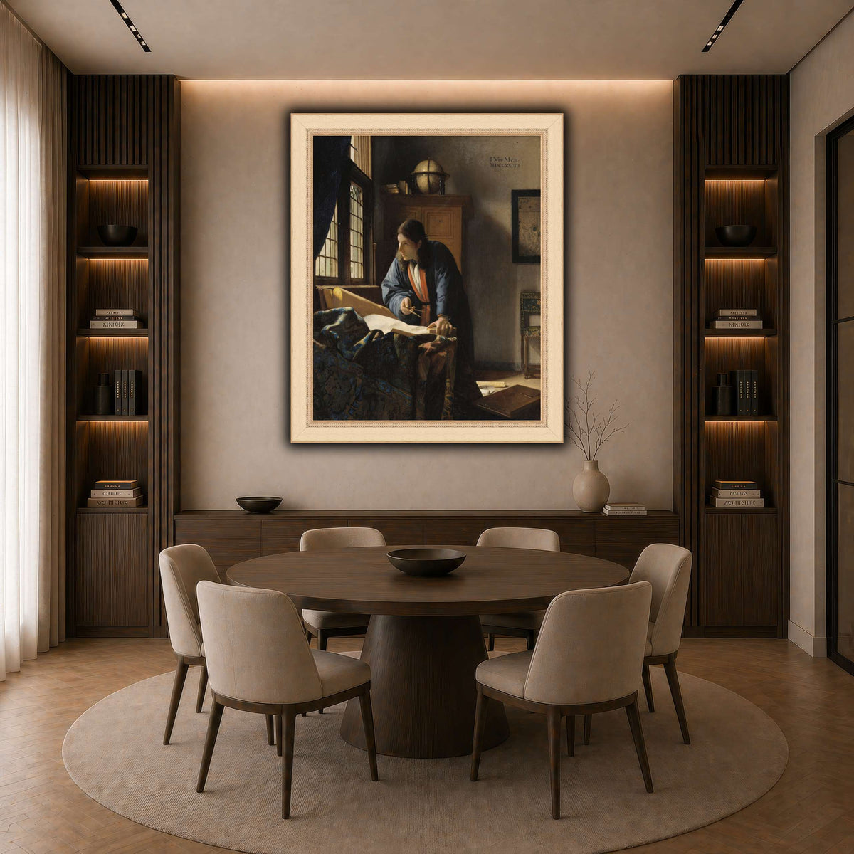 Johannes_Vermeer_-_The_Geographer dark neutral-dining room