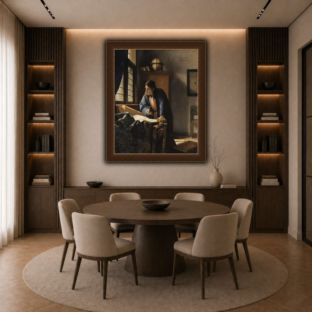 Johannes_Vermeer_-_The_Geographer dark neutral-dining room