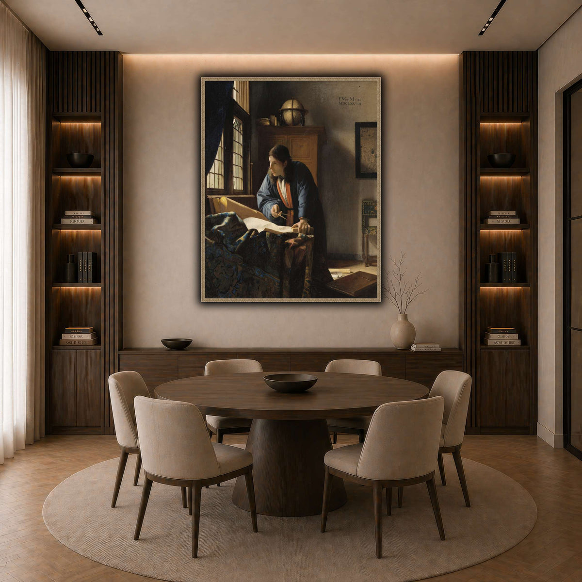 Johannes_Vermeer_-_The_Geographer dark neutral-dining room