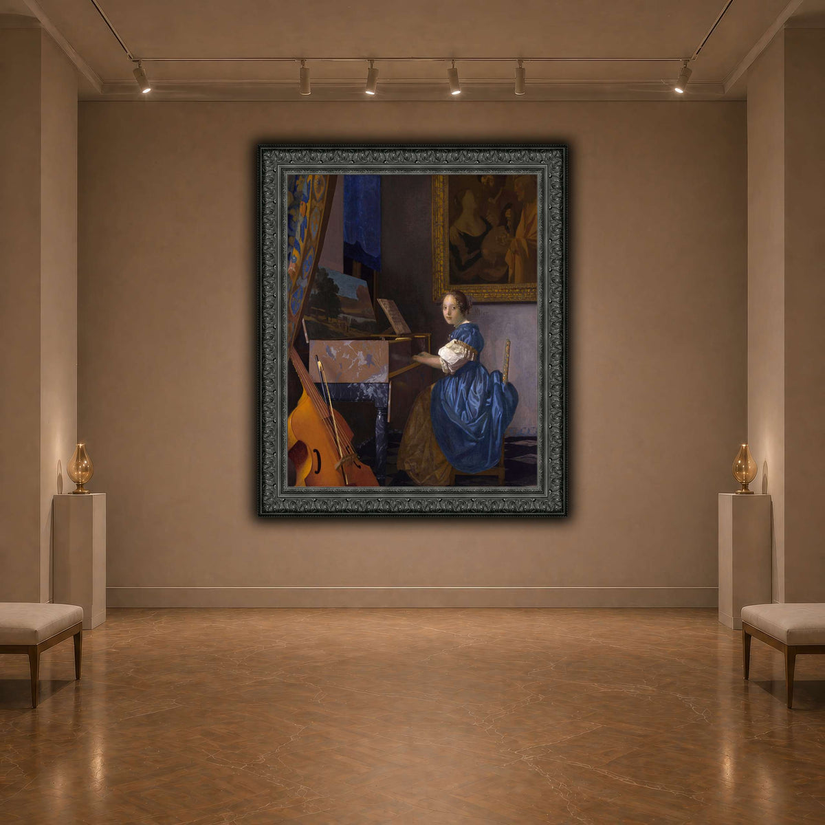 Johannes_Vermeer_-_Zittende_Klavecimbelspeelster dark neutral-agallery