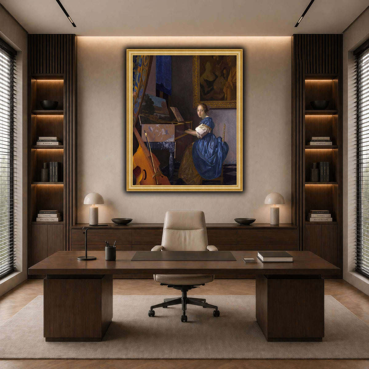 Johannes_Vermeer_-_Zittende_Klavecimbelspeelster dark neutral-office