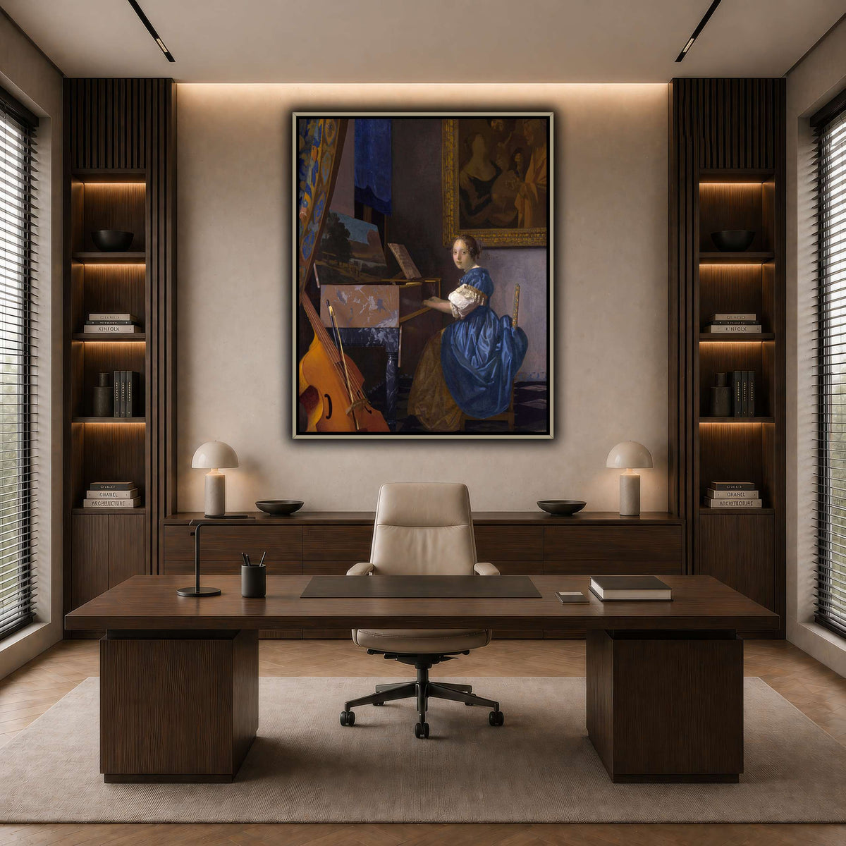 Johannes_Vermeer_-_Zittende_Klavecimbelspeelster dark neutral-office