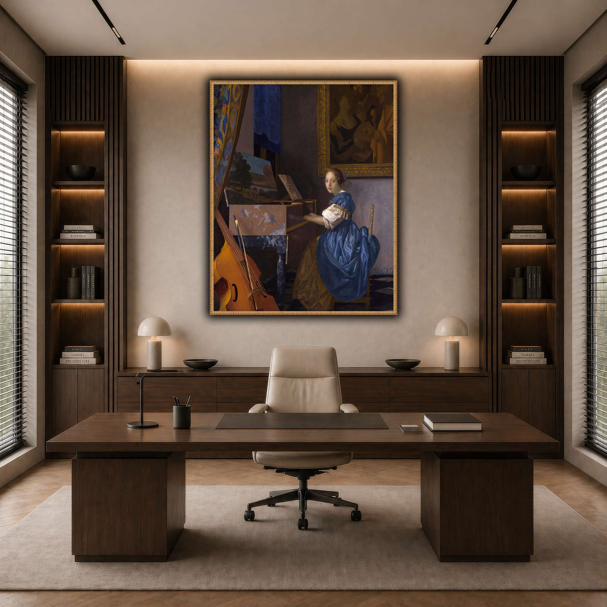 Johannes_Vermeer_-_Zittende_Klavecimbelspeelster dark neutral-office