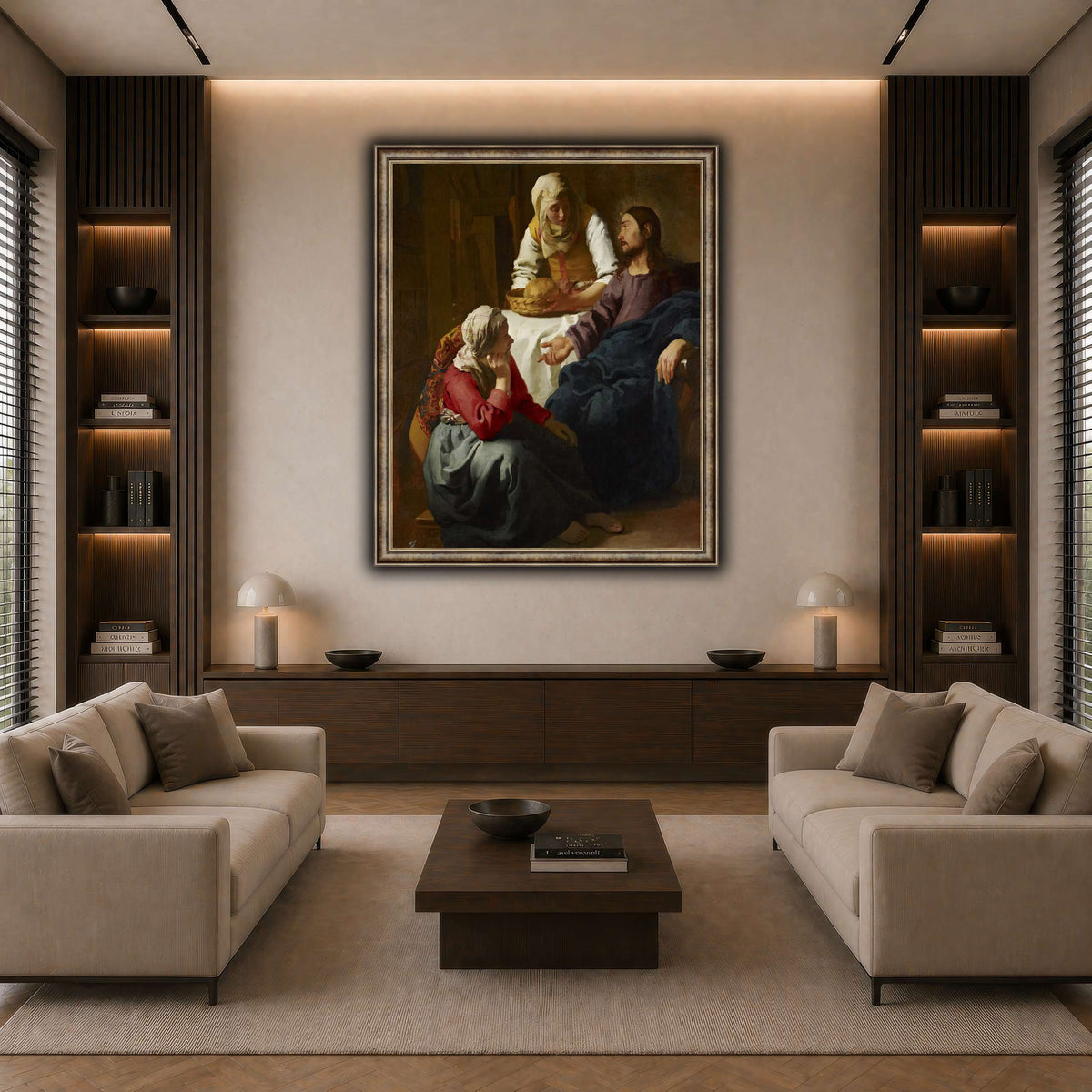 Johannes_(Jan)_Vermeer_-_Christ_in_the_House_of_Martha_and_Mary dark neutral-living room