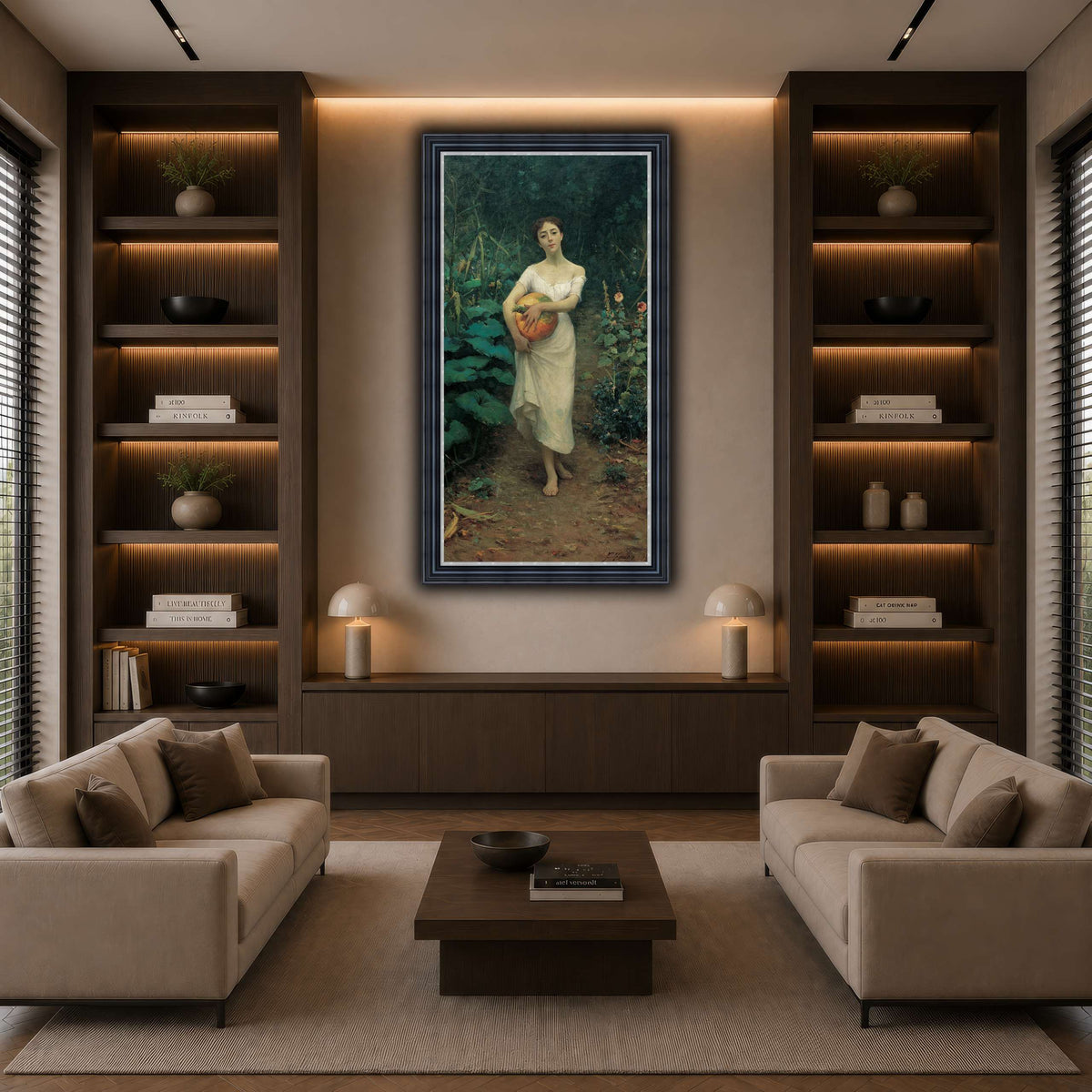 Kabak_Taşıyan_Genç_Kız_Fausto_Zonaro dark neutral-living room