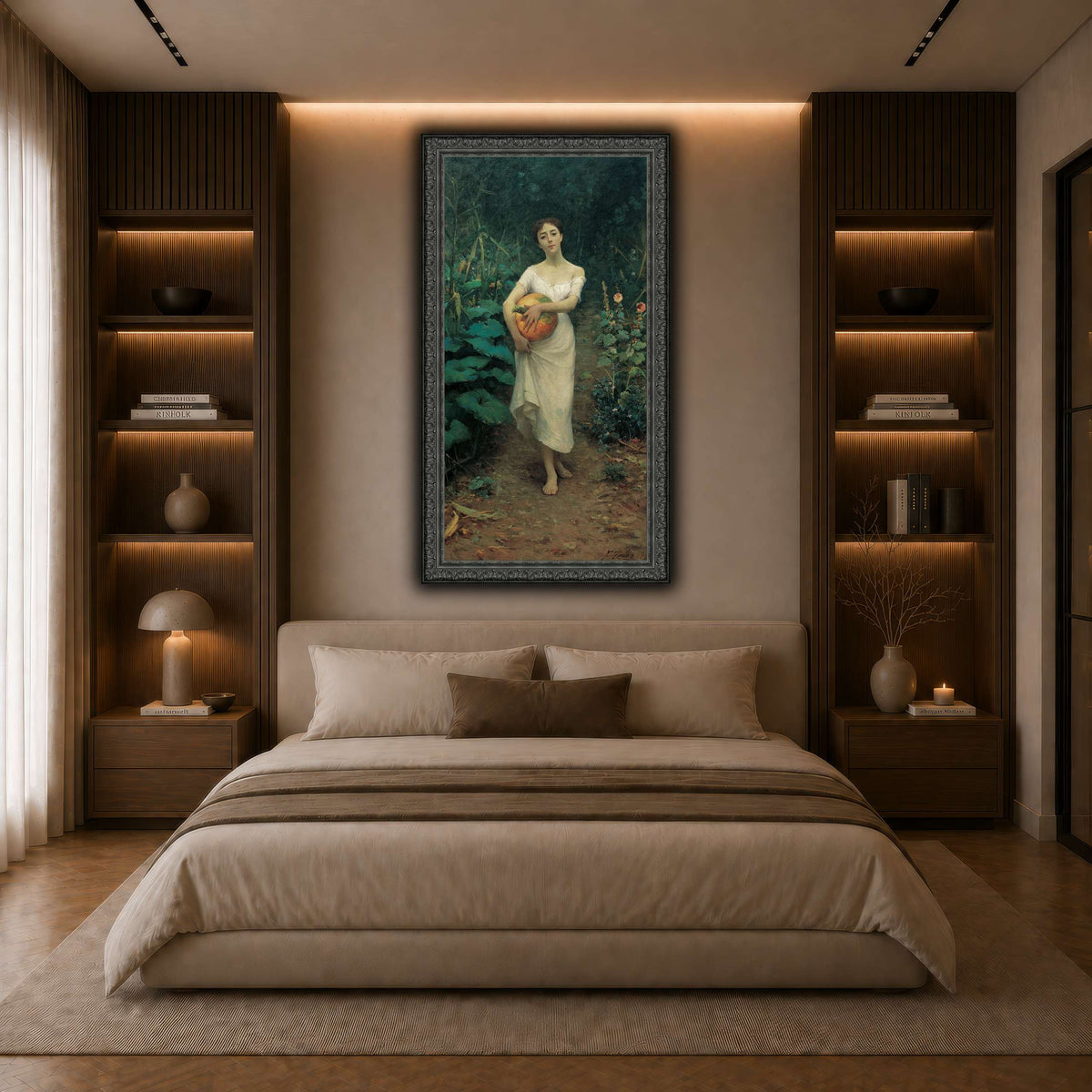 Kabak_Taşıyan_Genç_Kız_Fausto_Zonaro dark neutral-bedroom