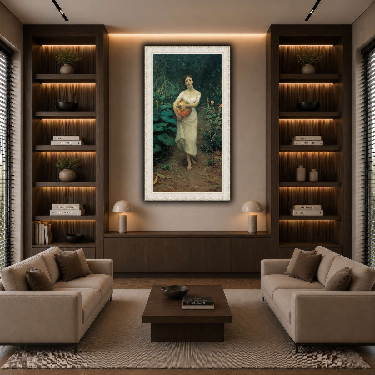 Kabak_Taşıyan_Genç_Kız_Fausto_Zonaro dark neutral-living room