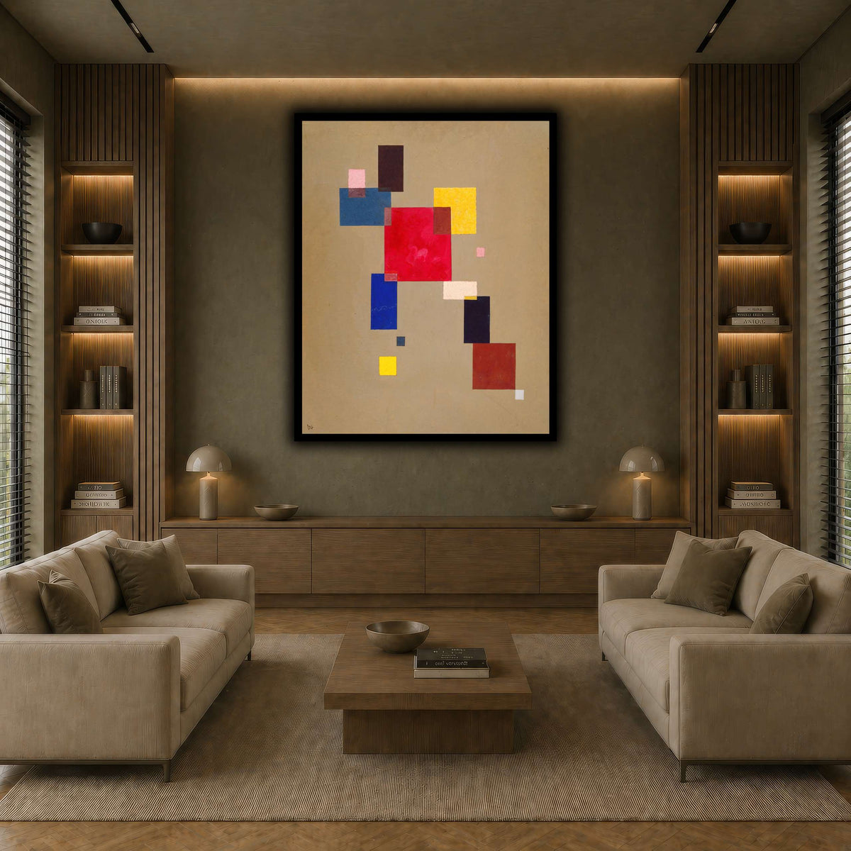 Kandinsky_-_13_Rechtecke,_1930 earth-living room