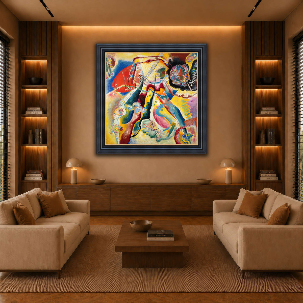 Kandinsky_-_Bild_mit_rotem_Fleck,_Pompidou warm-living-room
