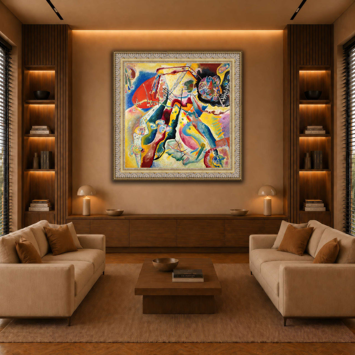 Kandinsky_-_Bild_mit_rotem_Fleck,_Pompidou warm-living-room