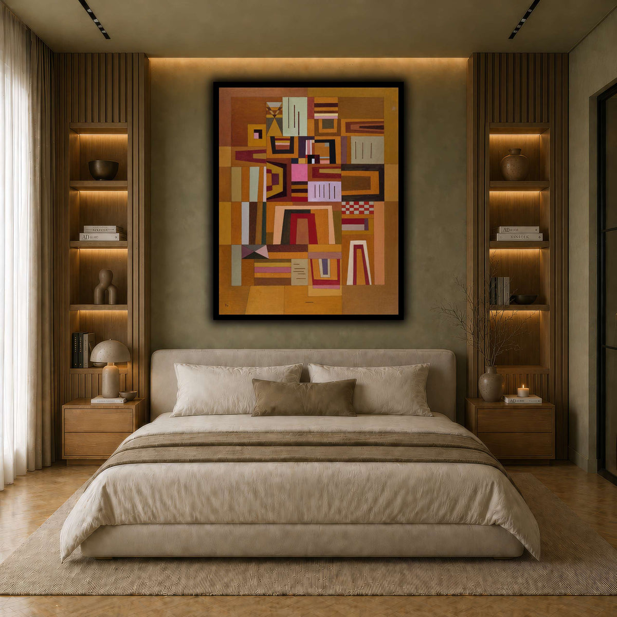 Kandinsky_-_Compensation_rose_(Ausgleichrosa),_1933 earth-bedroom
