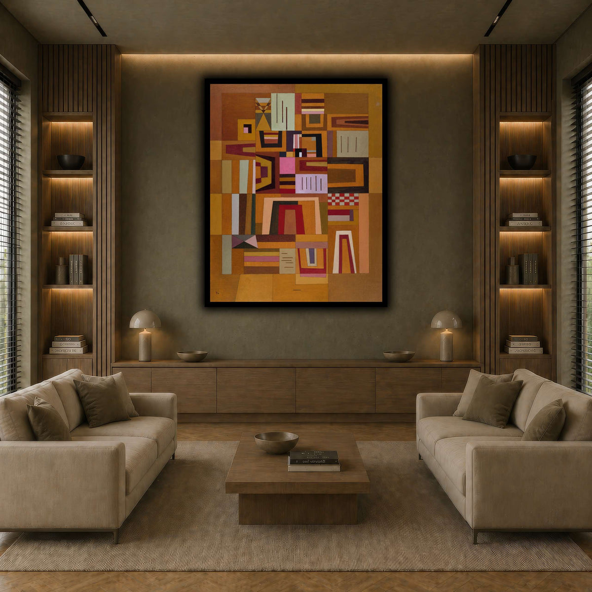 Kandinsky_-_Compensation_rose_(Ausgleichrosa),_1933 earth-living room