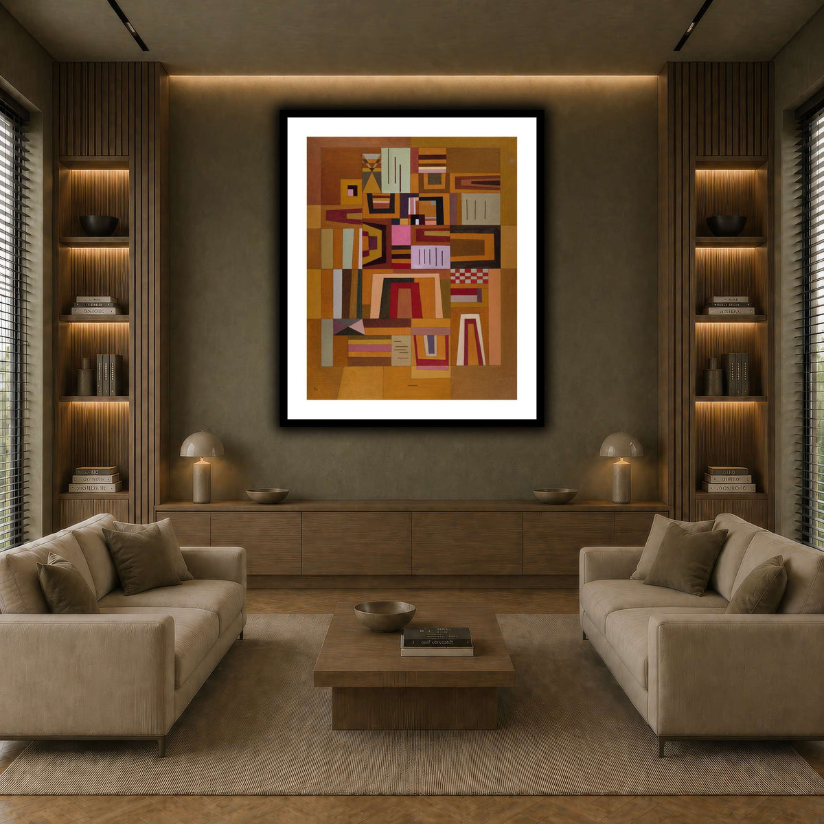 Kandinsky_-_Compensation_rose_(Ausgleichrosa),_1933 earth-living room