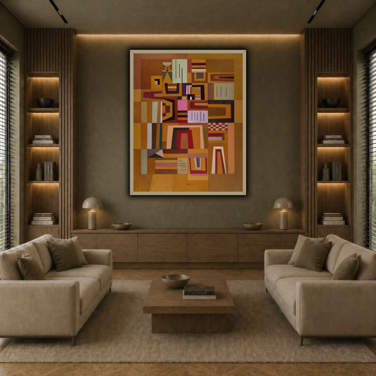 Kandinsky_-_Compensation_rose_(Ausgleichrosa),_1933 earth-living room