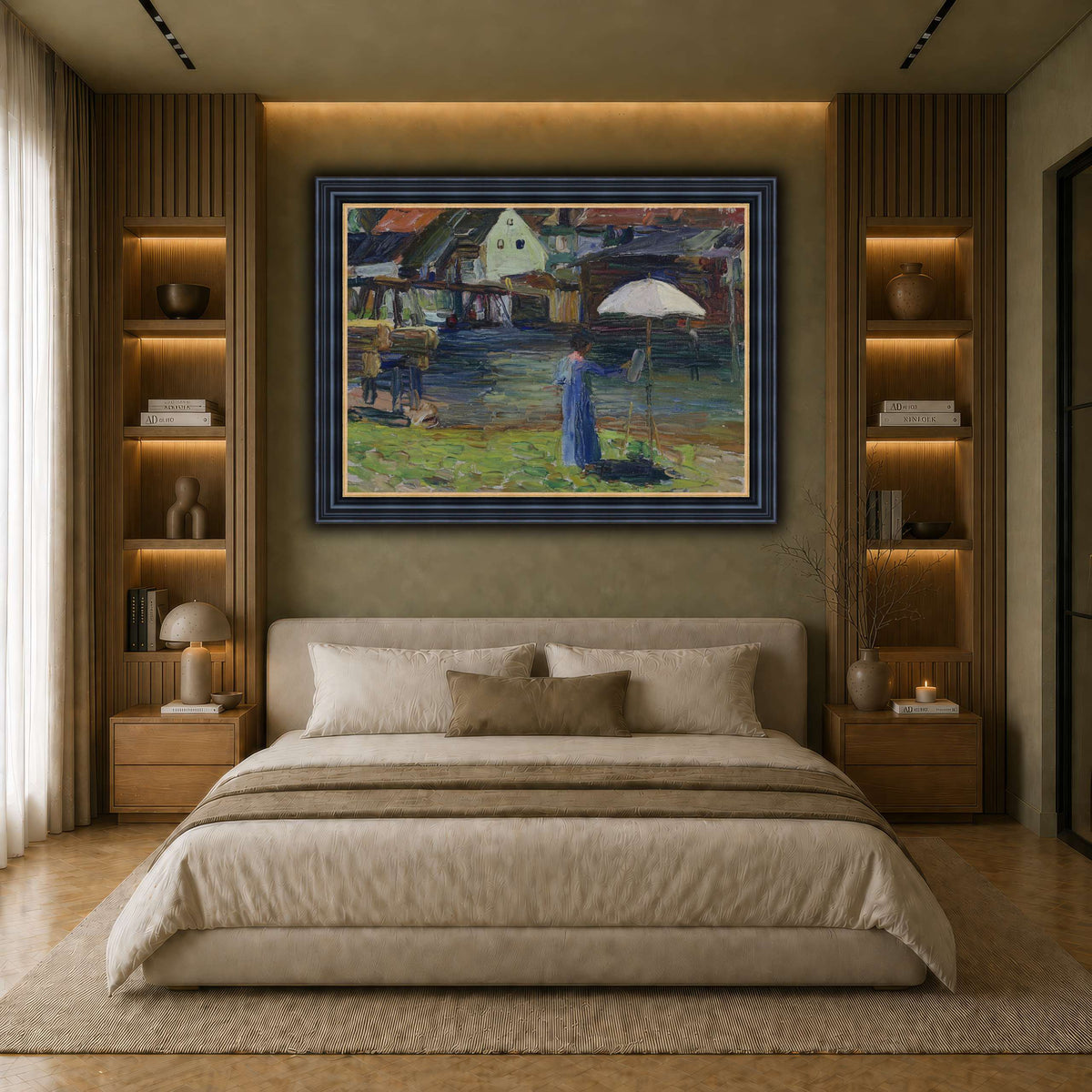 Kandinsky_-_Gabriele_Münter_beim_Malen_in_Kallmünz earth-bedroom
