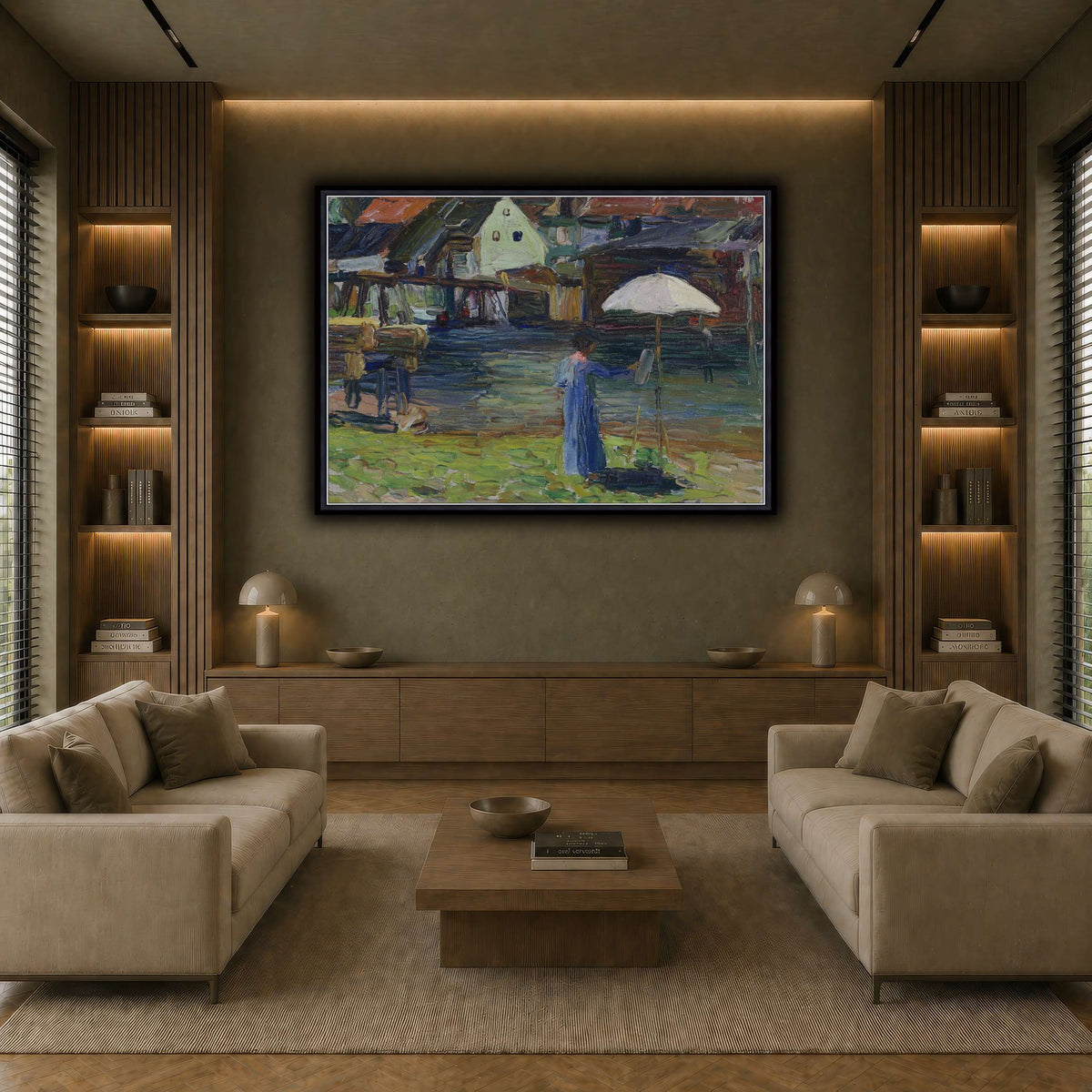 Kandinsky_-_Gabriele_Münter_beim_Malen_in_Kallmünz earth-living room