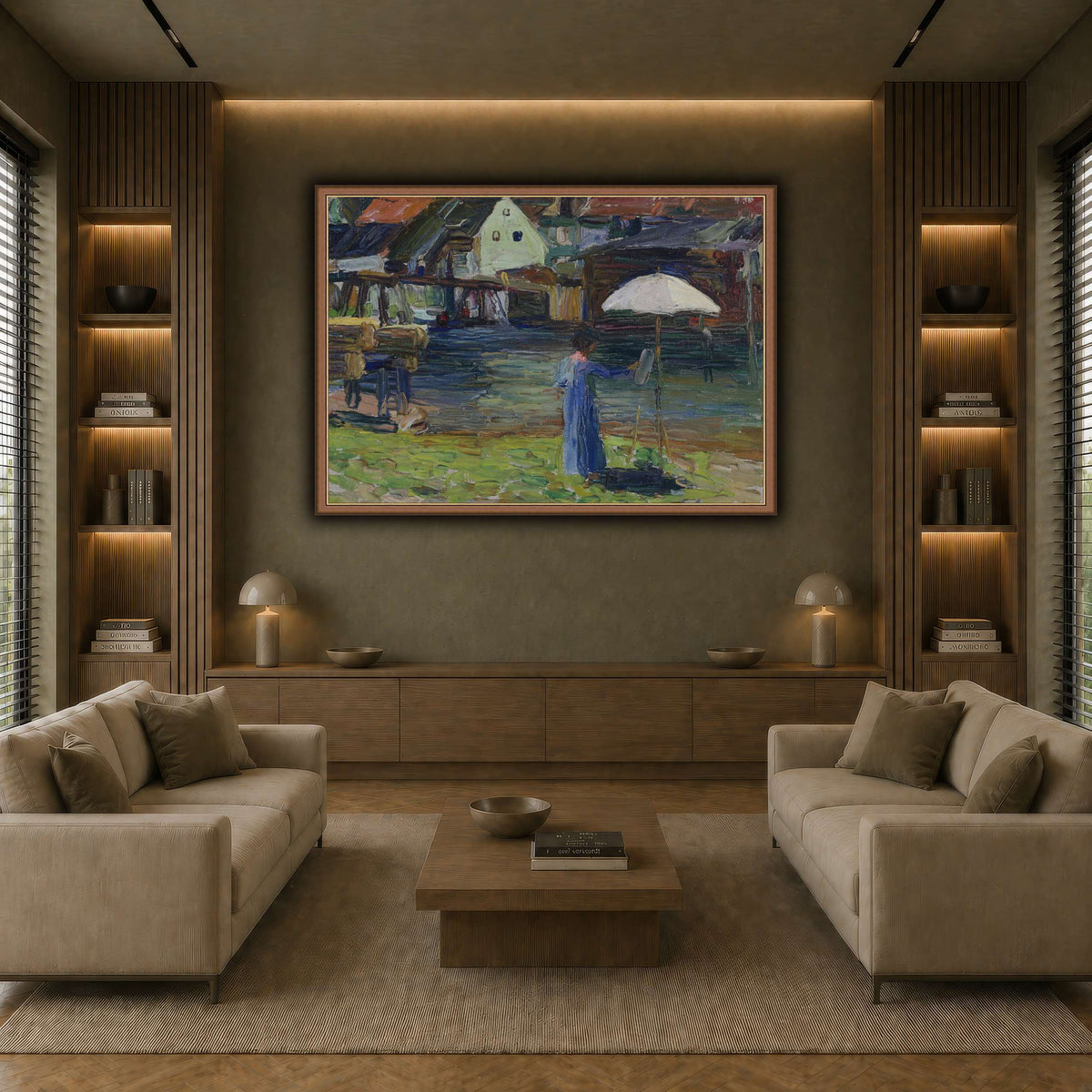 Kandinsky_-_Gabriele_Münter_beim_Malen_in_Kallmünz earth-living room