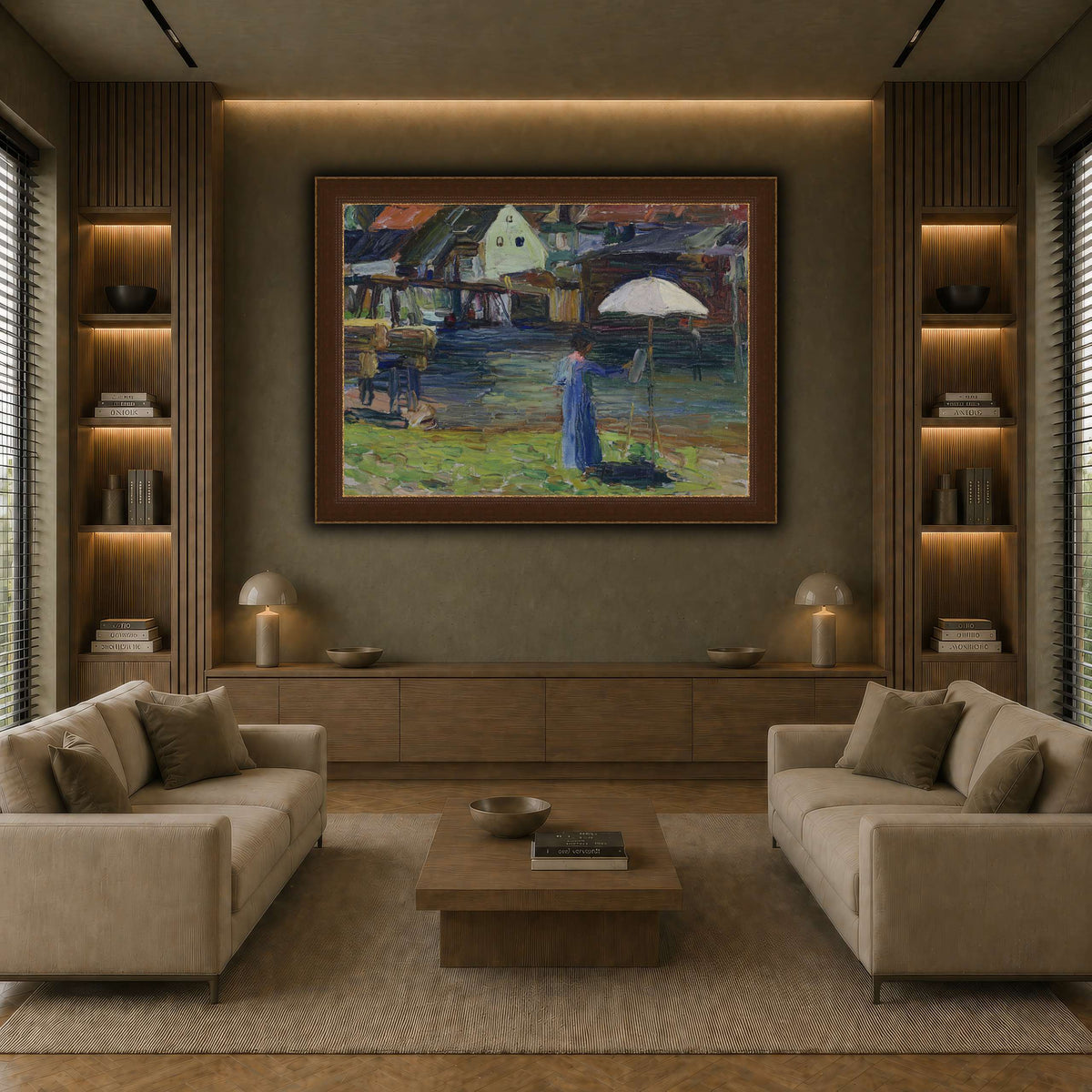 Kandinsky_-_Gabriele_Münter_beim_Malen_in_Kallmünz earth-living room