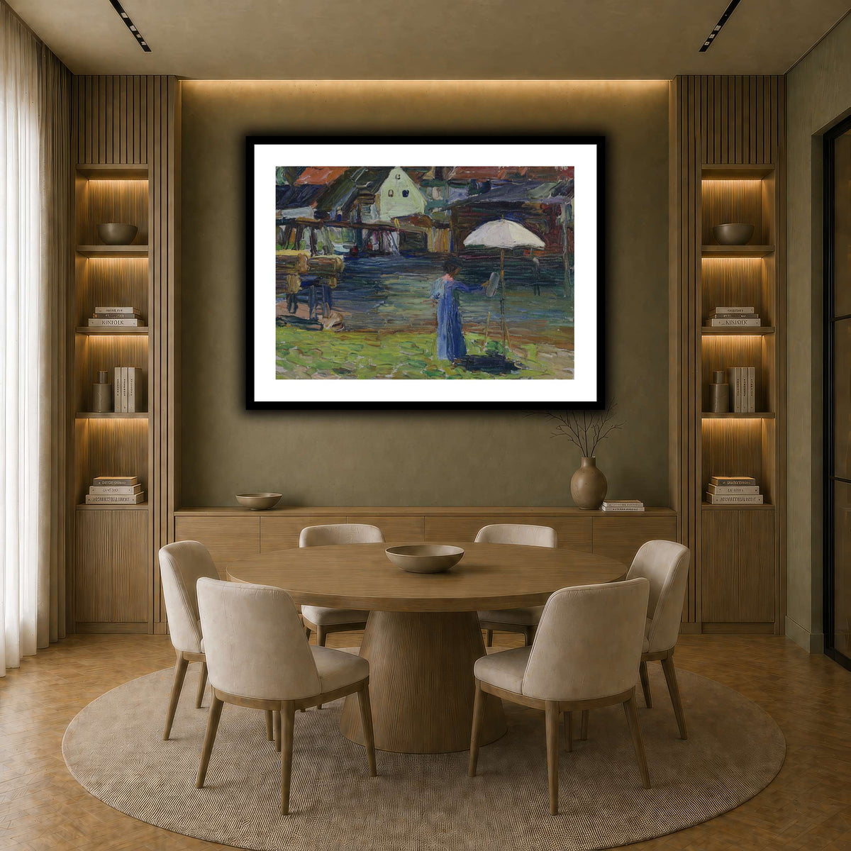 Kandinsky_-_Gabriele_Münter_beim_Malen_in_Kallmünz earth-dining room