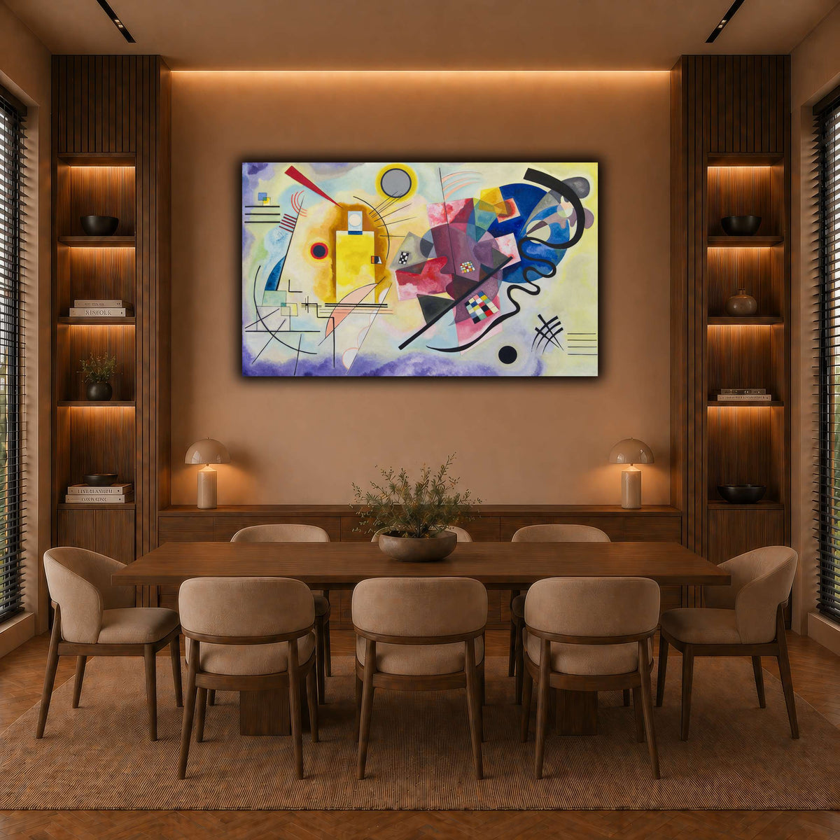 Kandinsky_-_Jaune_Rouge_Bleu warm-dining room