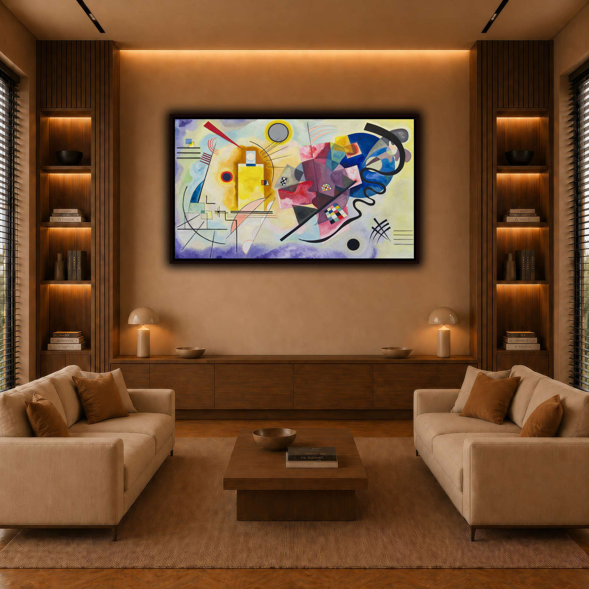 Kandinsky_-_Jaune_Rouge_Bleu warm-living-room