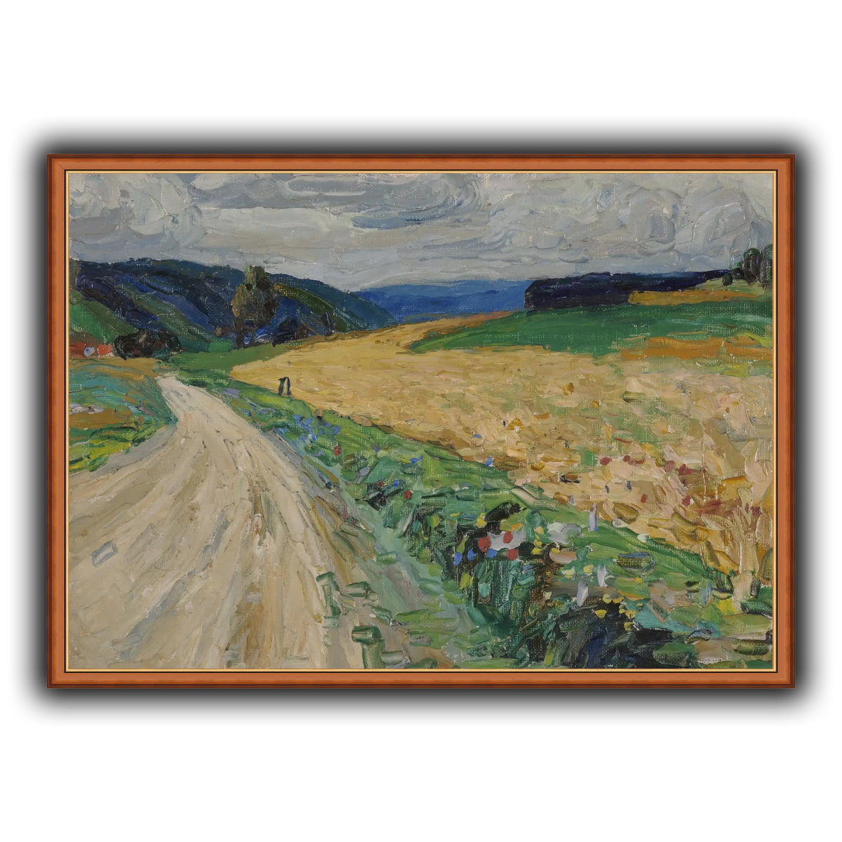 Kandinsky_-_Kallmünz_–_Naturstudie_zur_gelben_Postkutsche,_Sommer_1903