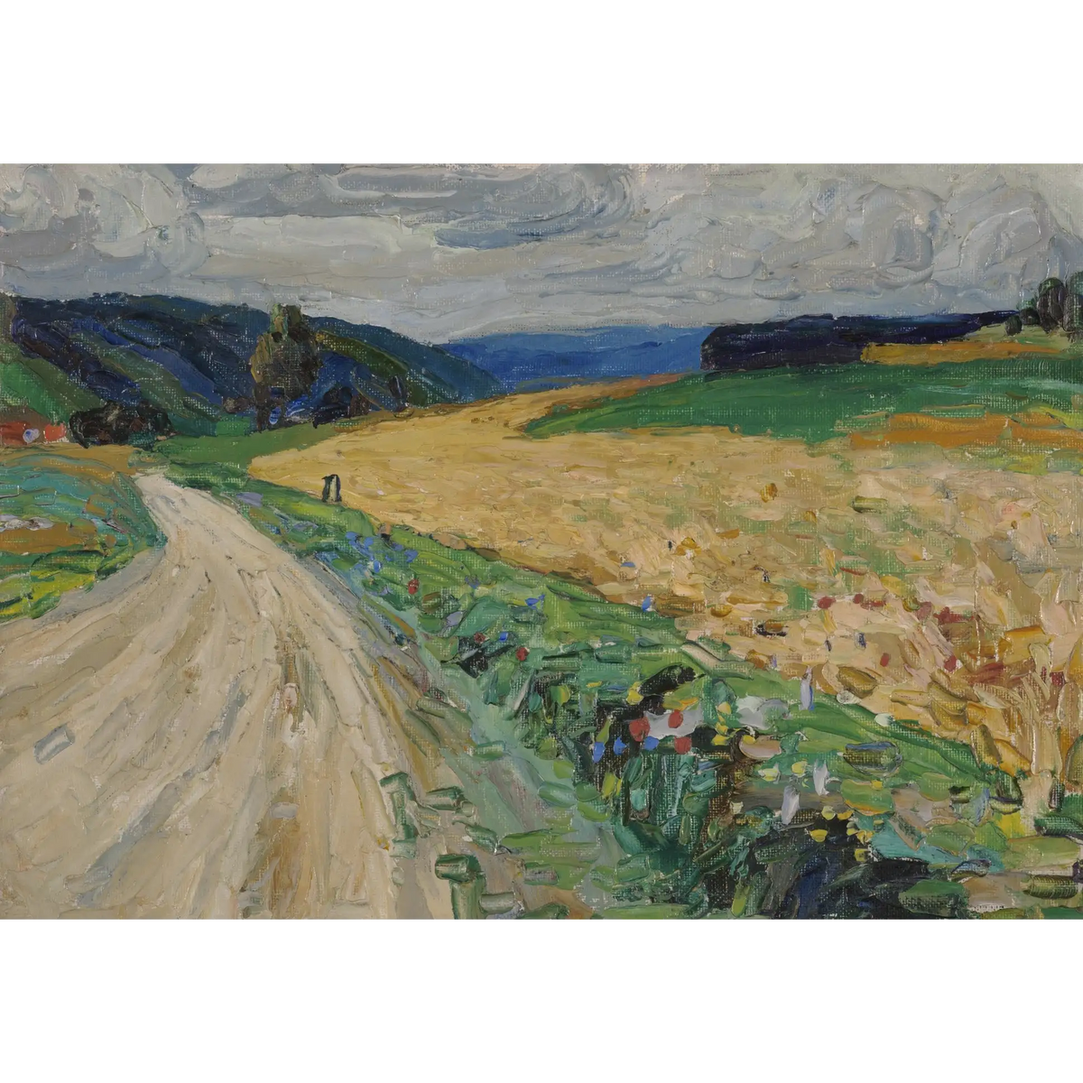 Kandinsky_-_Kallmünz_–_Naturstudie_zur_gelben_Postkutsche,_Sommer_1903