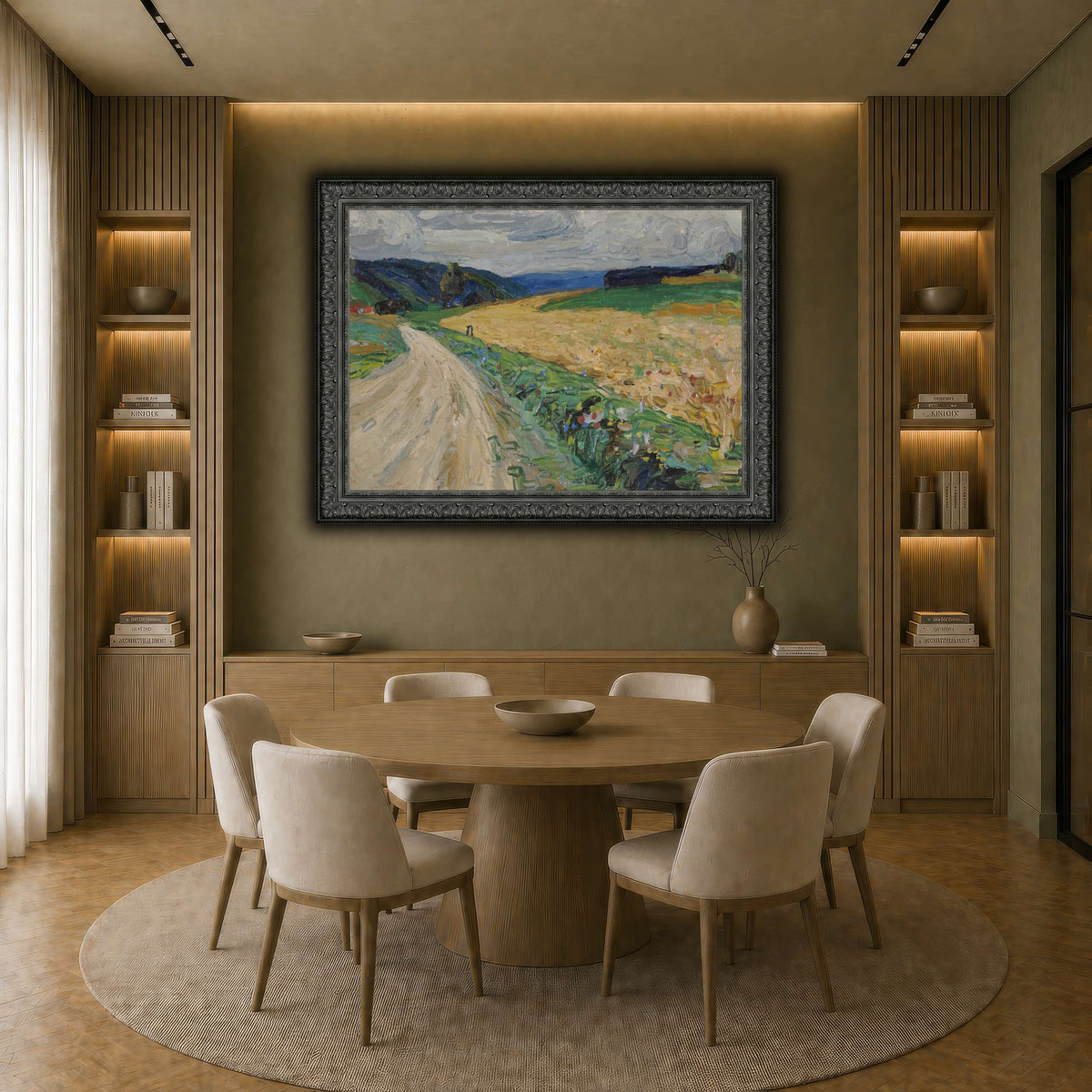 Kandinsky_-_Kallmünz_–_Naturstudie_zur_gelben_Postkutsche,_Sommer_1903 earth-dining room