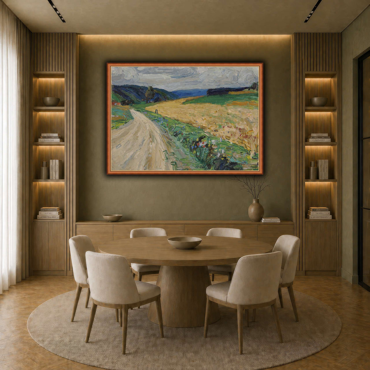 Kandinsky_-_Kallmünz_–_Naturstudie_zur_gelben_Postkutsche,_Sommer_1903 earth-dining room