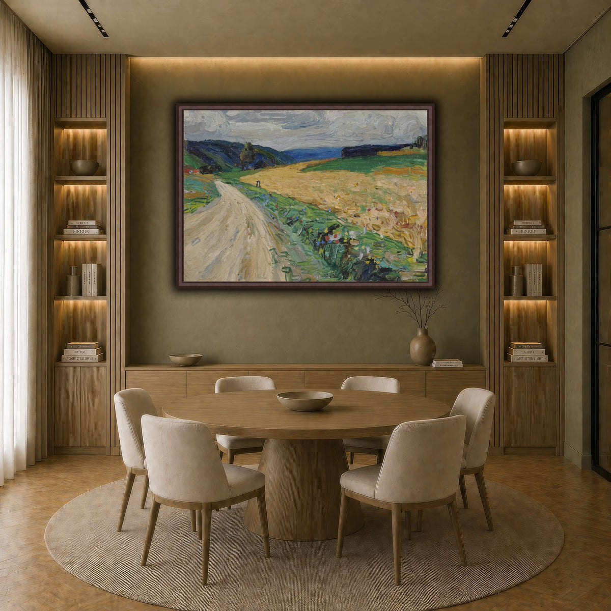 Kandinsky_-_Kallmünz_–_Naturstudie_zur_gelben_Postkutsche,_Sommer_1903 earth-dining room