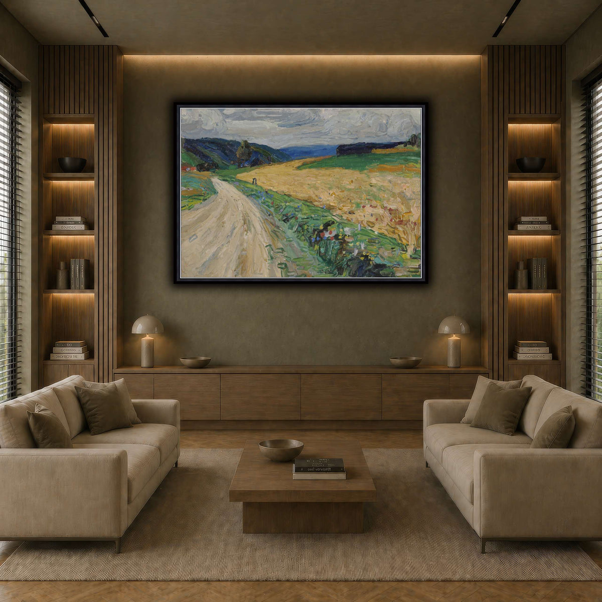 Kandinsky_-_Kallmünz_–_Naturstudie_zur_gelben_Postkutsche,_Sommer_1903 earth-living room