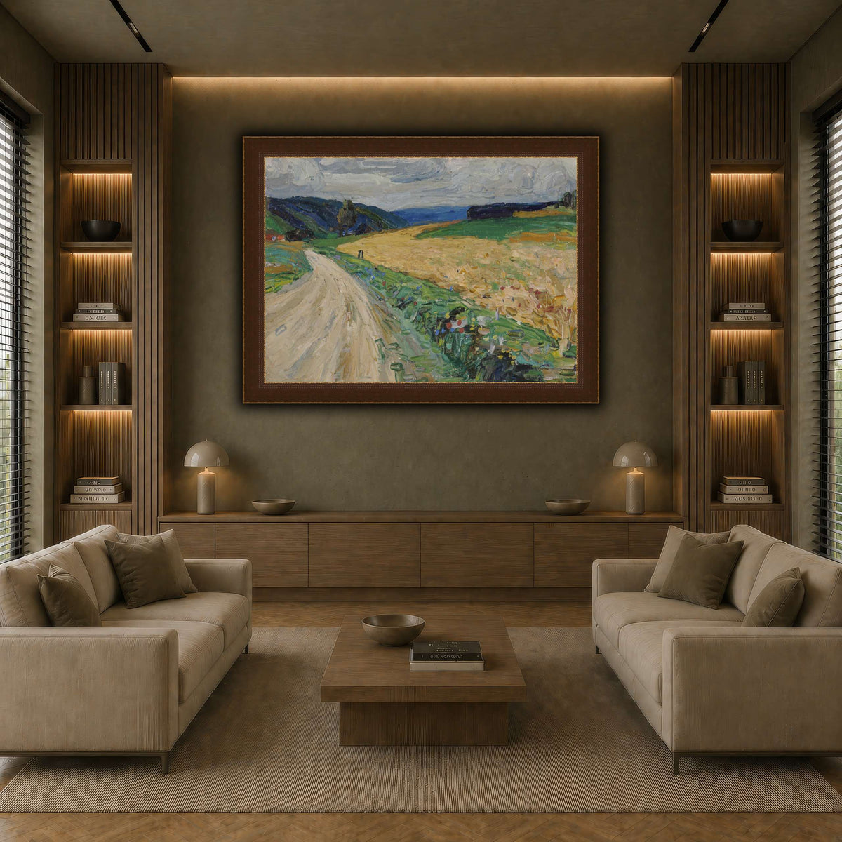 Kandinsky_-_Kallmünz_–_Naturstudie_zur_gelben_Postkutsche,_Sommer_1903 earth-living room