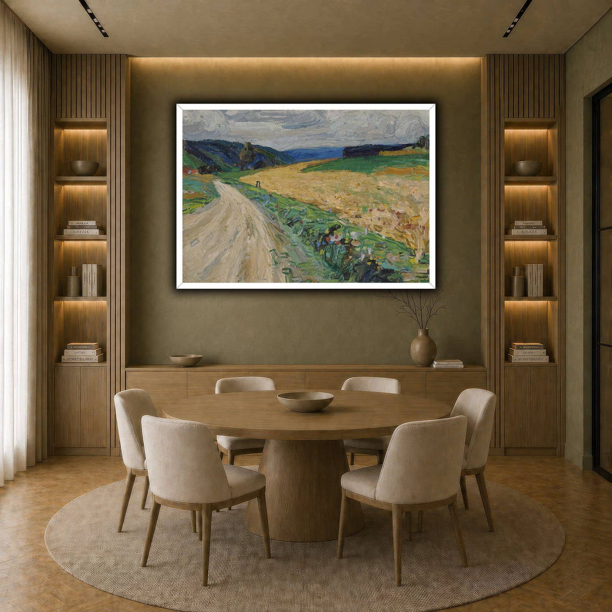 Kandinsky_-_Kallmünz_–_Naturstudie_zur_gelben_Postkutsche,_Sommer_1903 earth-dining room