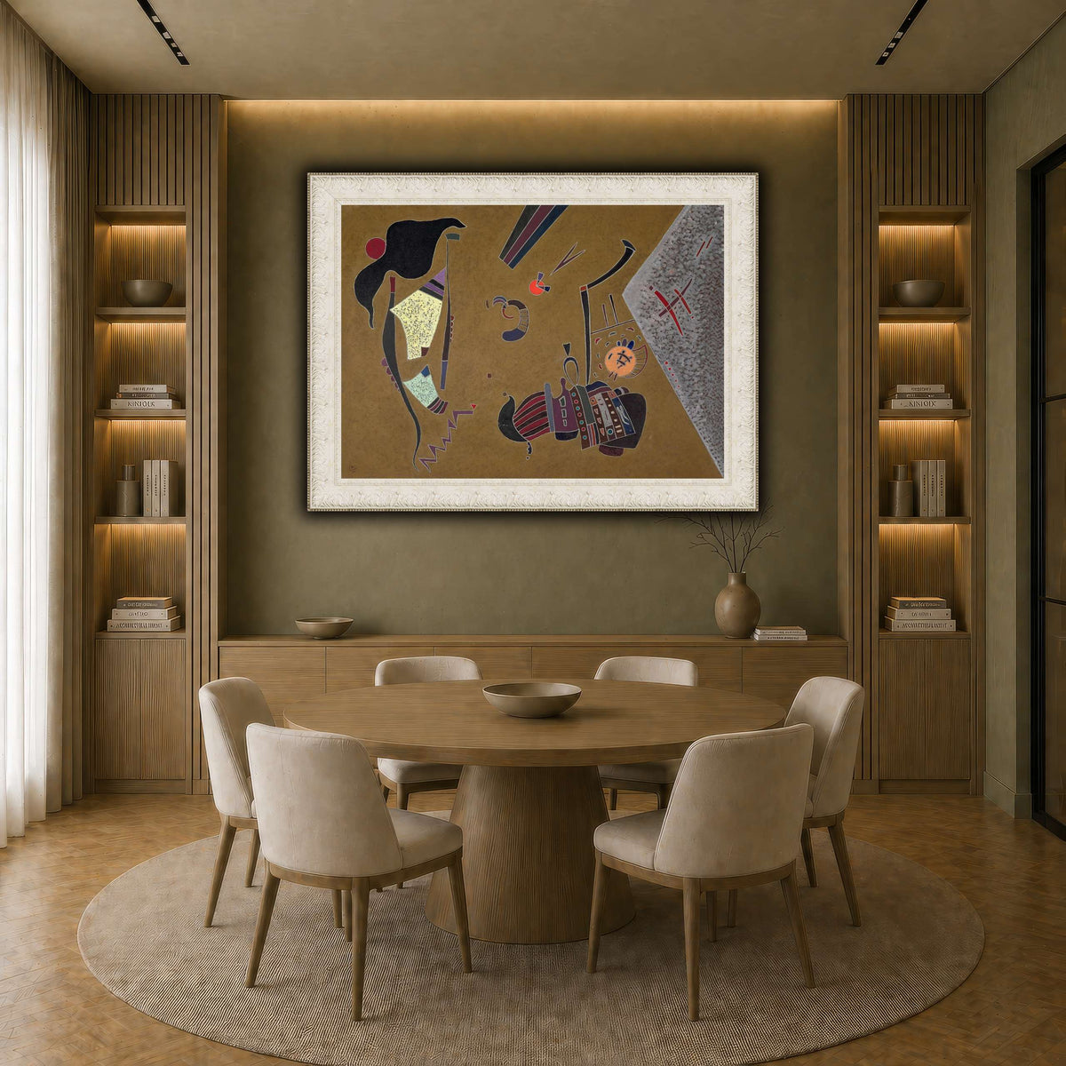 Kandinsky_-_Le_Petit_rond_rouge,_1944 earth-dining room