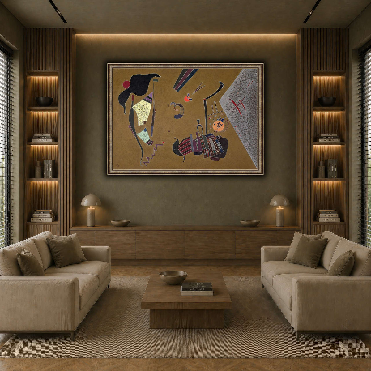 Kandinsky_-_Le_Petit_rond_rouge,_1944 earth-living room