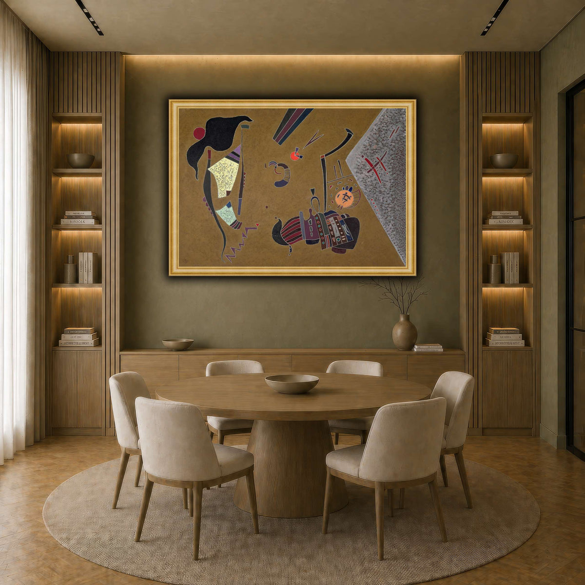 Kandinsky_-_Le_Petit_rond_rouge,_1944 earth-dining room