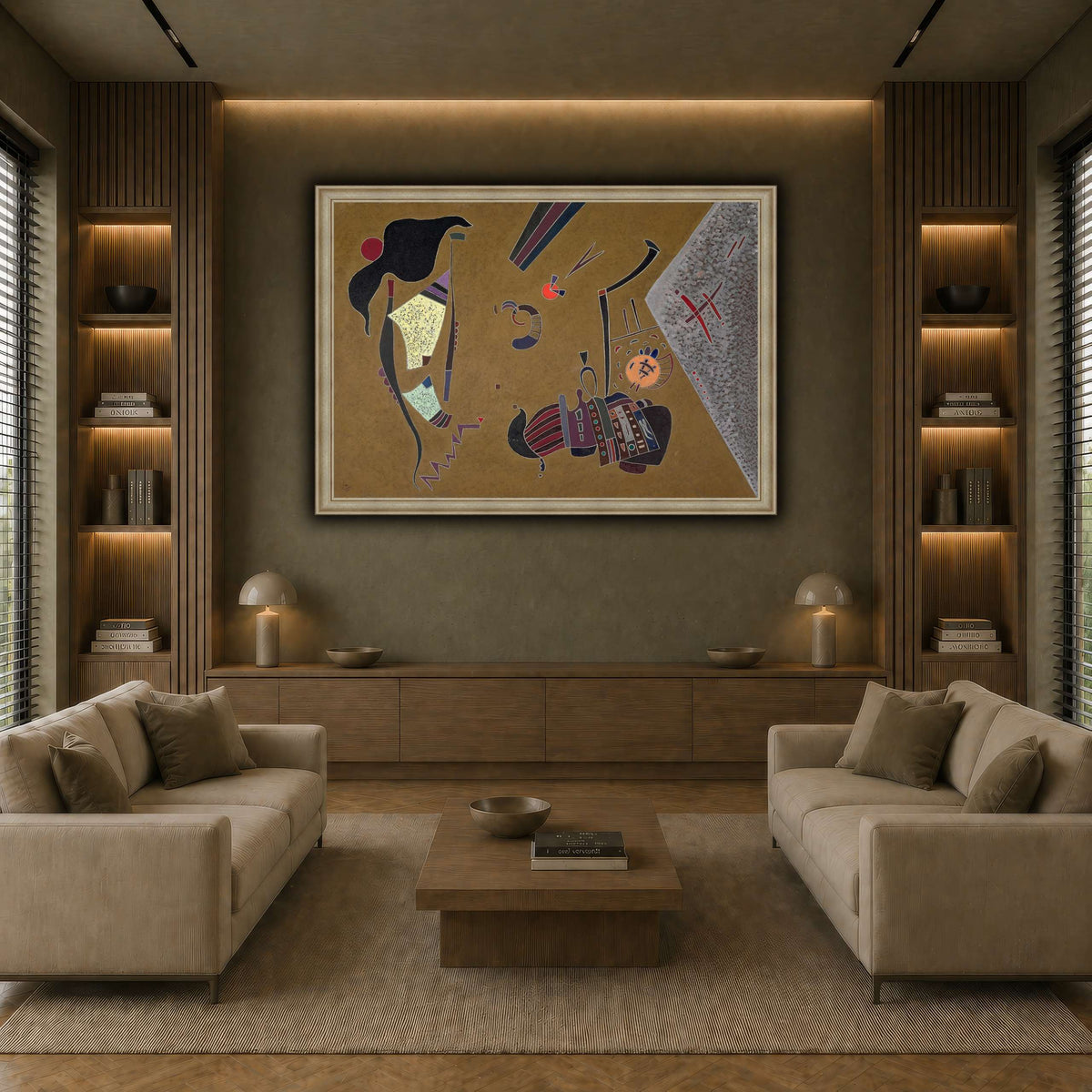 Kandinsky_-_Le_Petit_rond_rouge,_1944 earth-living room