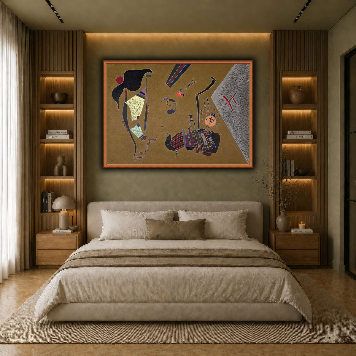 Kandinsky_-_Le_Petit_rond_rouge,_1944 earth-bedroom