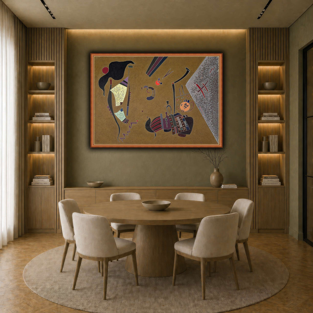 Kandinsky_-_Le_Petit_rond_rouge,_1944 earth-dining room