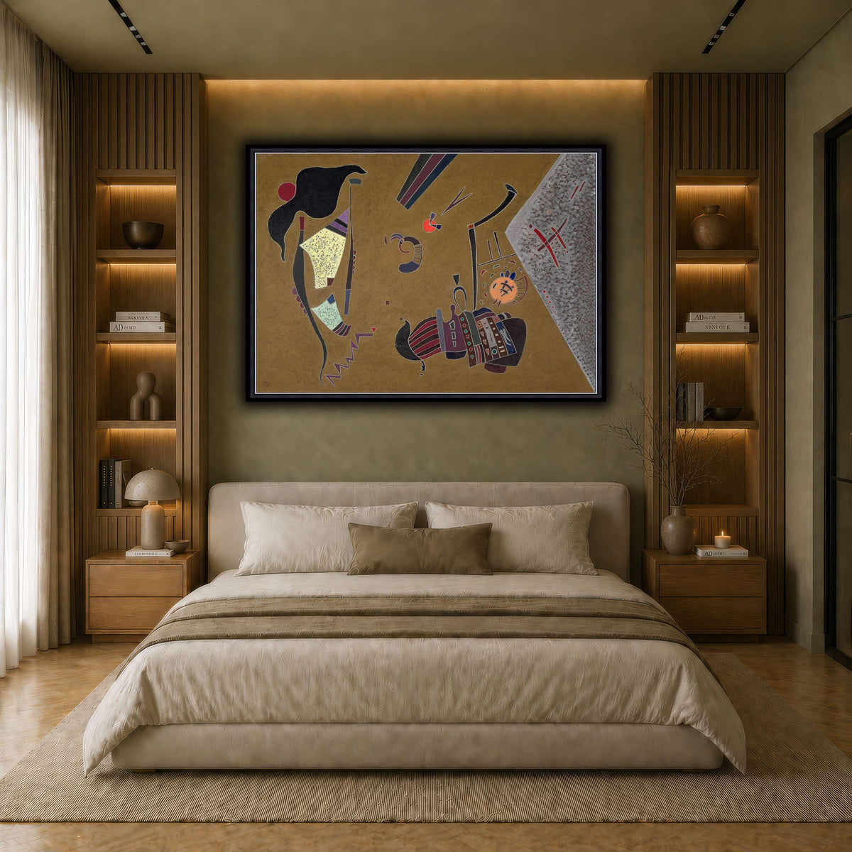 Kandinsky_-_Le_Petit_rond_rouge,_1944 earth-bedroom