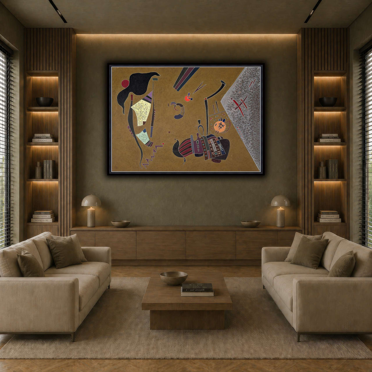 Kandinsky_-_Le_Petit_rond_rouge,_1944 earth-living room