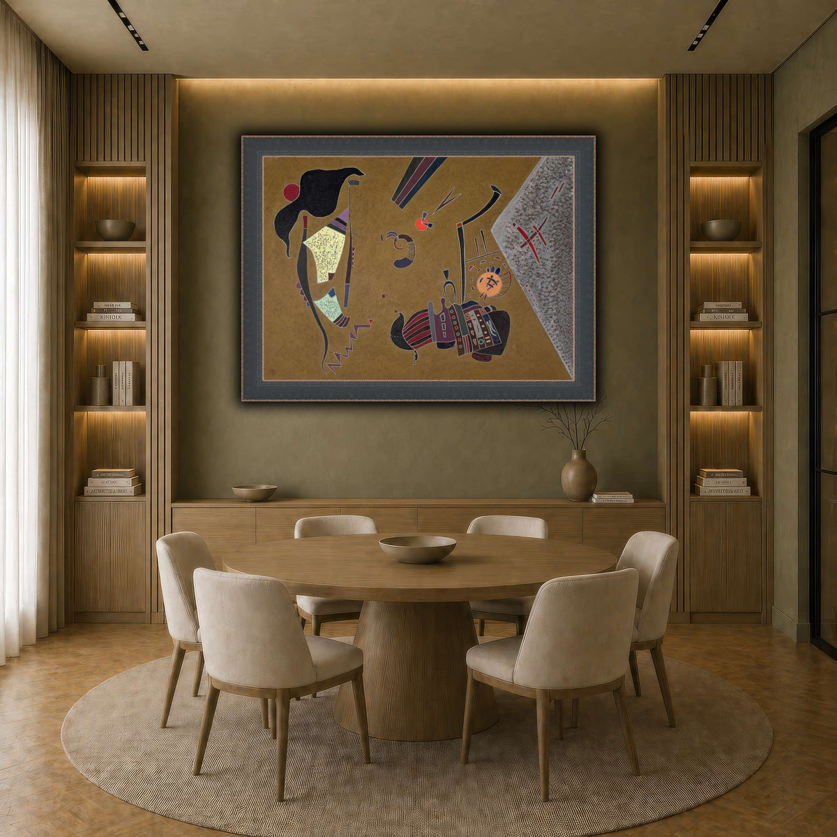 Kandinsky_-_Le_Petit_rond_rouge,_1944 earth-dining room