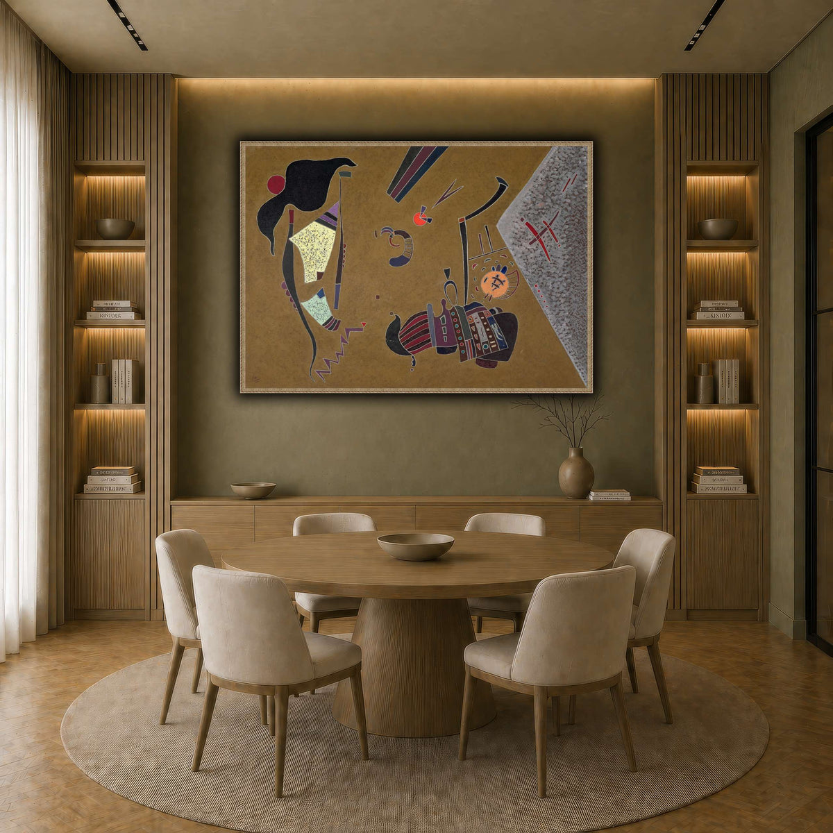 Kandinsky_-_Le_Petit_rond_rouge,_1944 earth-dining room
