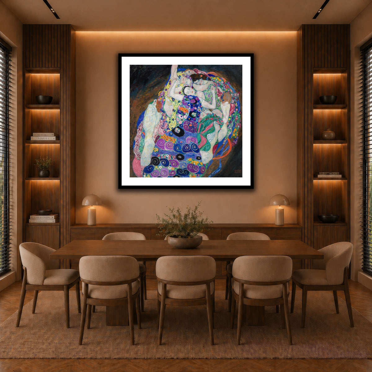 KlimtDieJungfrau warm-dining room