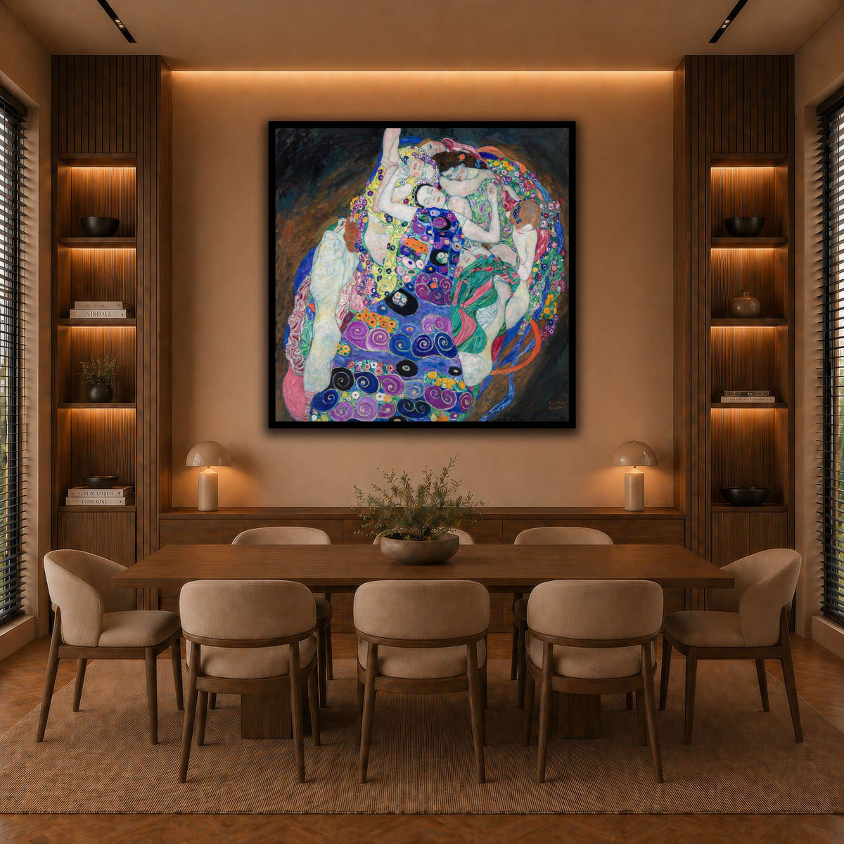 KlimtDieJungfrau warm-dining room