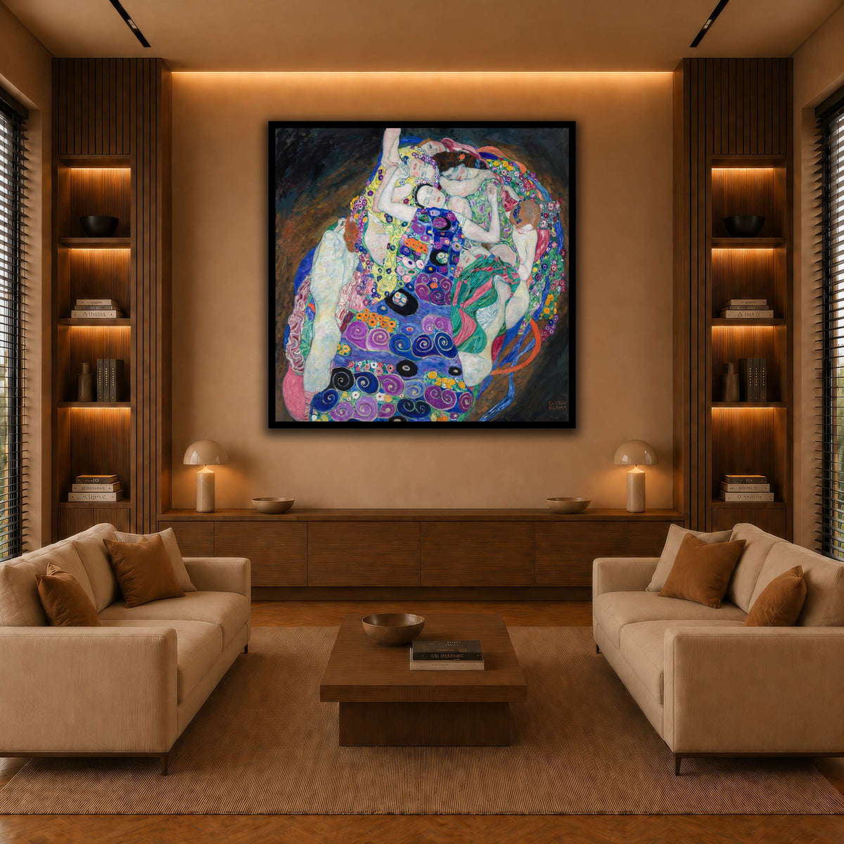 KlimtDieJungfrau warm-living-room