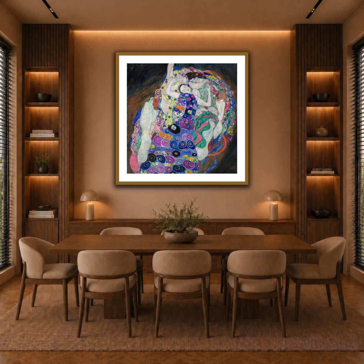 KlimtDieJungfrau warm-dining room
