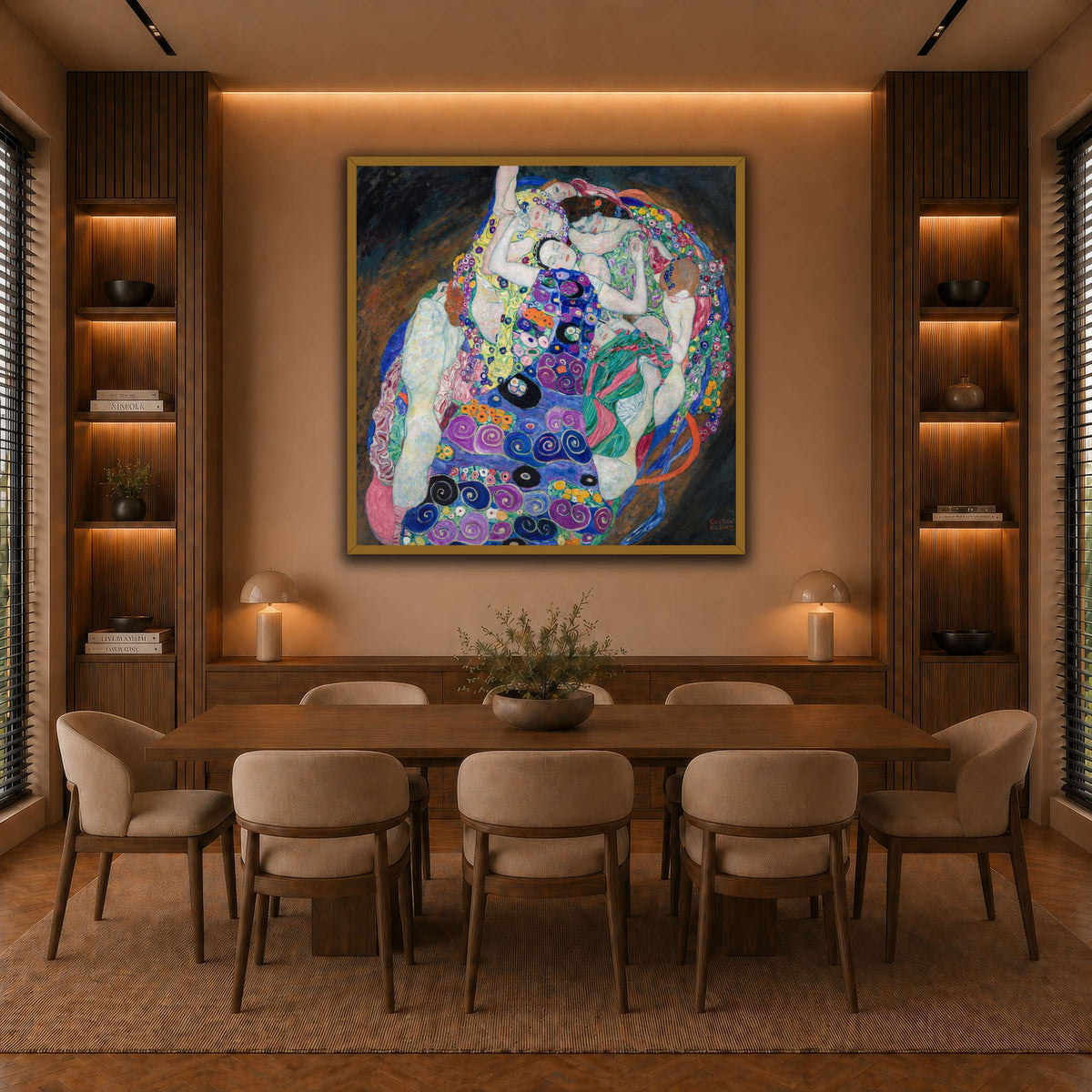 KlimtDieJungfrau warm-dining room