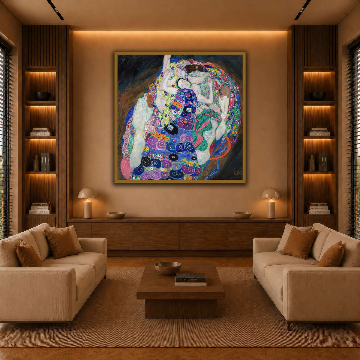 KlimtDieJungfrau warm-living-room